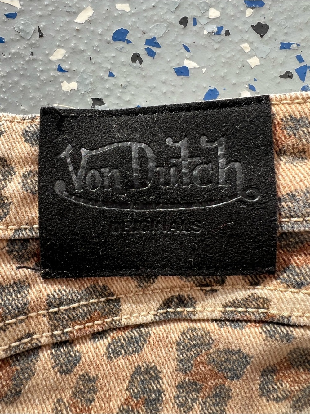 Von Dutch Leopard Print Micro Mini Skirt Brown Size XL - Picture 3 of 14